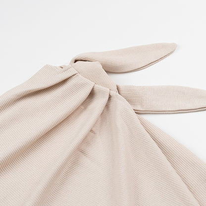 Women's Fashion Simple And Versatile Side-tie Mid-length Skirt