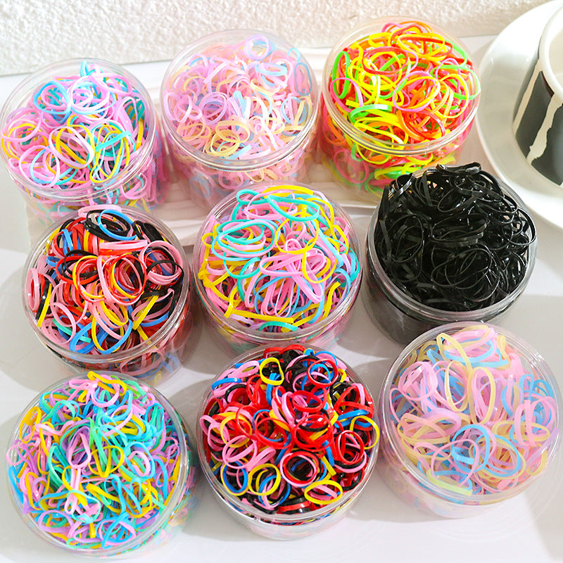 Haargummis für Babys und Kleinkinder, dünne, kleine Haargummis aus TPU, 300–600 Stück pro Packung