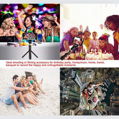 Kompatibel mit Apple, Stativ-Selfie-Stick, universelle dreieckige Halterung für Mobilgeräte, Bluetooth-Selfie-Stick