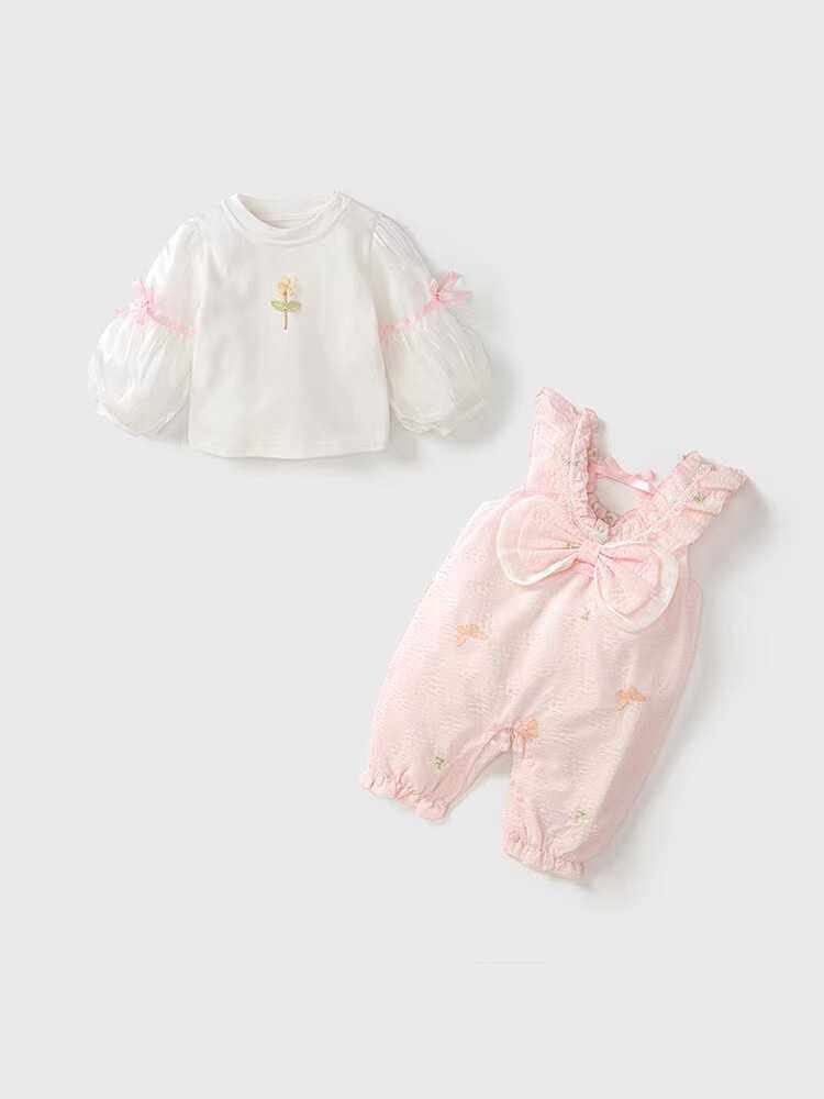 Frühling/Herbst 100-Tage-Strampler-Set für Babymädchen Vollmond