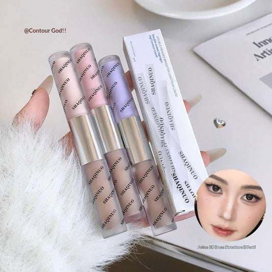 Flüssiges, aufhellendes Konturprodukt mit zwei Enden für ein natürlich wirkendes Make-up-Finish