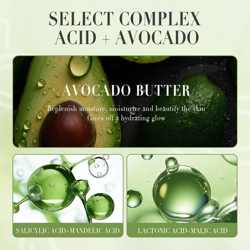 Gesichtsmaske mit Avocado-Schaum