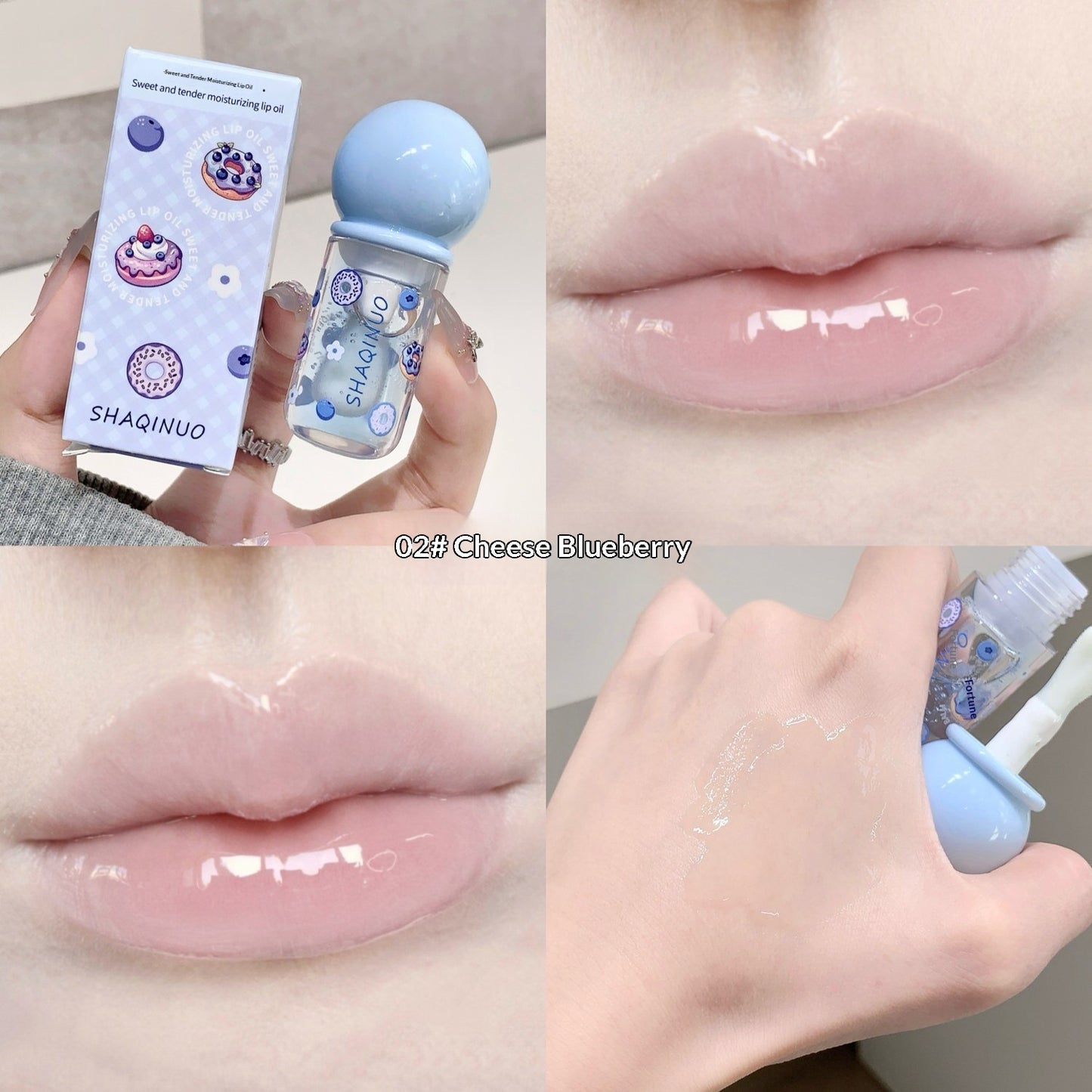 Einzeln verpackte Lippenöle in einer großen Vielfalt an Ausführungen