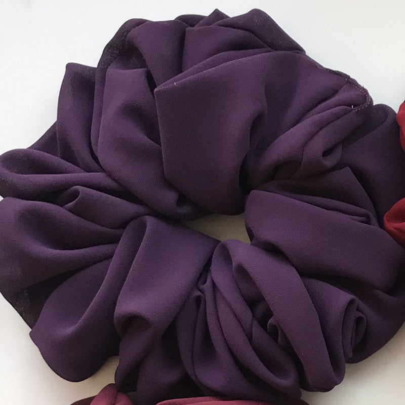 Großer Kopfstrauß aus Chiffon, Dickdarmring, Haarring