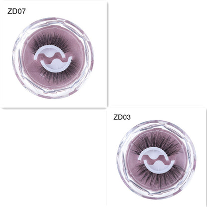 Selbstklebende, wiederverwendbare, klebstofffreie Wimpern mit natürlichem Schwung