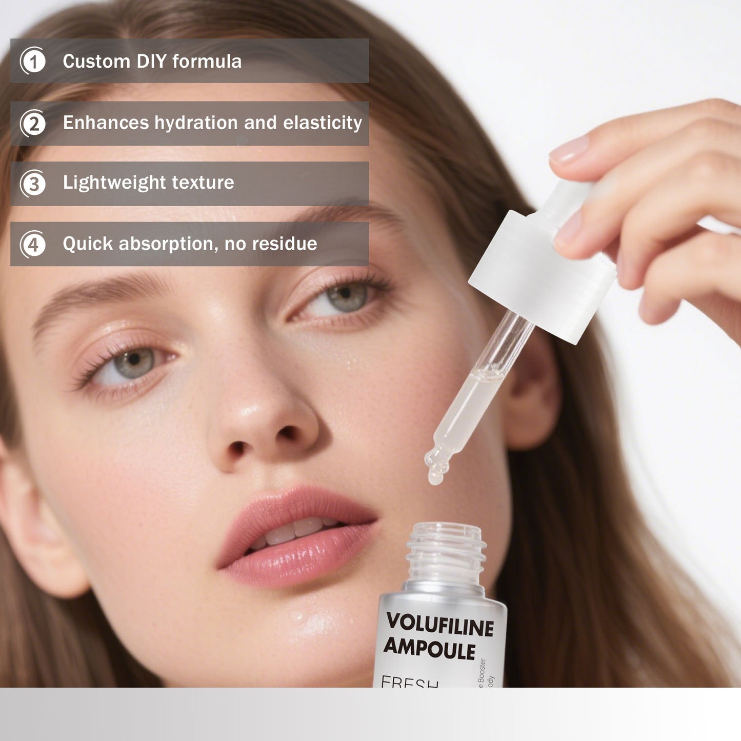 Feuchtigkeitsspendende und pflegende Ampulle für empfindliche Haut