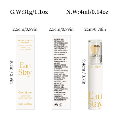 Flüssiger Concealer, langanhaltend, wasserfest, Make-up-Grundlage mit Schaber