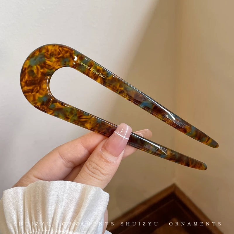 U-förmige Haarnadel, Haaraccessoires für Damen-Duttfrisuren