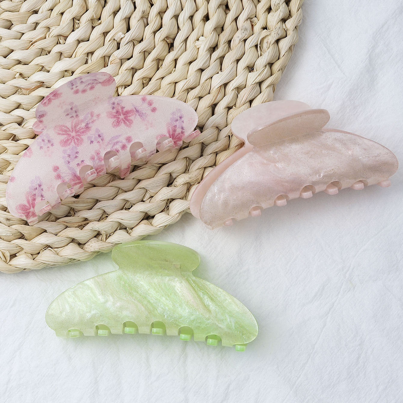 Haarspange „Sternenhimmel“ aus Acryl, mehrfarbig