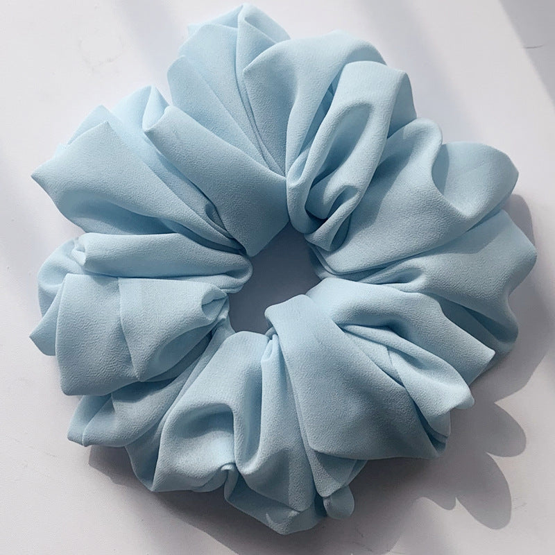 Großer Kopfstrauß aus Chiffon, Dickdarmring, Haarring