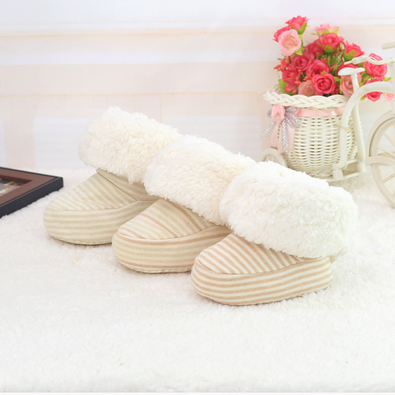 Neue Babyschuhe, weiche Sohle, ideal für Neugeborene, Kleinkinder im Winter, warm haltend, bedruckte Lauflernschuhe für Babys und Kinder 