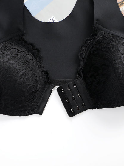 Damen-Dessous-Set, Frontverschluss, bequemer Push-up-BH für Damen 