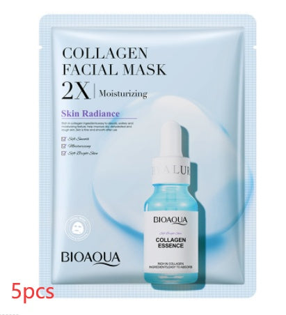 Kollagen-Gesichtsmaske, feuchtigkeitsspendende und straffende Tuchmaske, Hyaluronsäure-Gesichtsmasken, Hautpflege-Gel