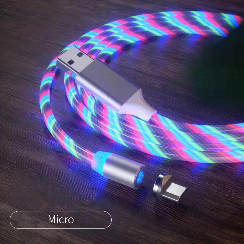 Magnetisches Ladekabel, Schnellladekabel, Beleuchtung, Micro-USB-Kabel, LED-Magnetladegerät, Typ-C-Kabel