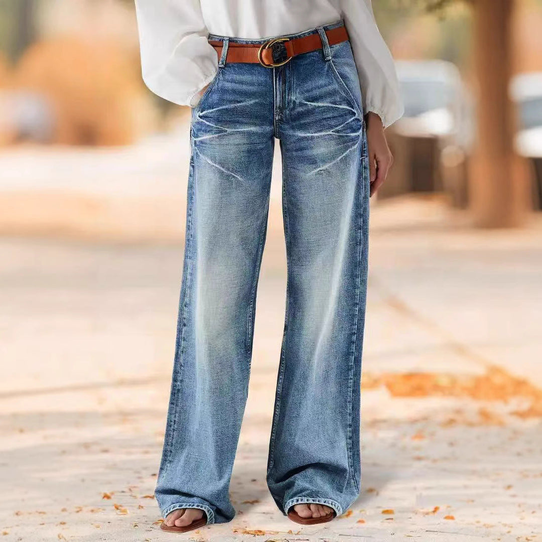 Women's Casual Straight-leg All-matching Jeans