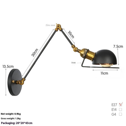 LED-Wandleuchte mit langem Arm, ideal für Arbeits- und Schlafzimmer, neben dem Bett
