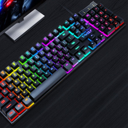 Gaming USB Leuchtende Kabelgebundene Tastatur Schwebender Manipulator 