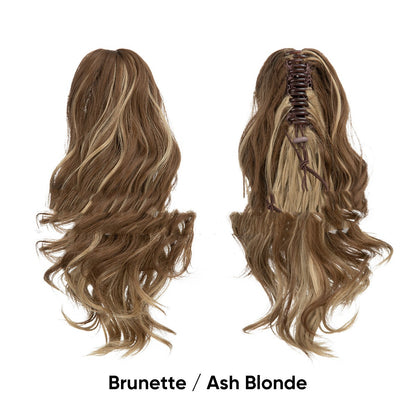 Birnenförmiger Haarknoten, hoher Pferdeschwanz aus Kunstfasern