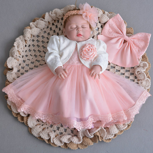 Neues Winterkleid Babykleid Vollmond Prinzessinnenrock Kleid Shaqun Mädchen Lotus