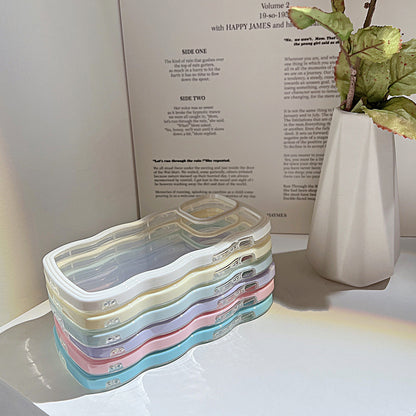 Handyhülle mit Wellenrand, einfarbig, schlichte Bonbonfarbe