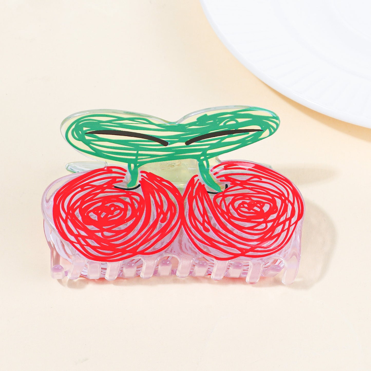 Portable Korean Creative Fruit Transparent Grip