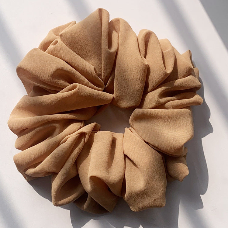 Großer Kopfstrauß aus Chiffon, Dickdarmring, Haarring