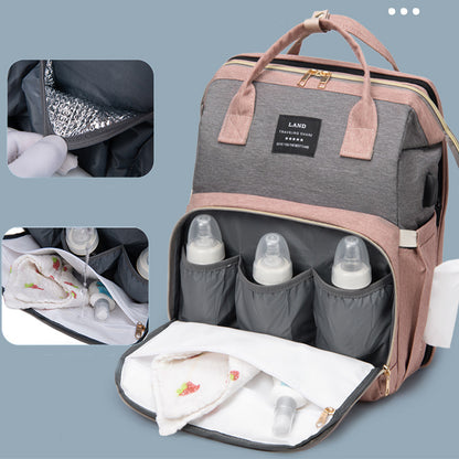New Mummy Baby-Rucksack mit großem Fassungsvermögen, isolierte Tasche für Milchprodukte, Damen