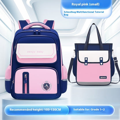 Kinderrucksack mit Rückenprotektor und wasserabweisendem, großem Fassungsvermögen aus Oxford-Gewebe 