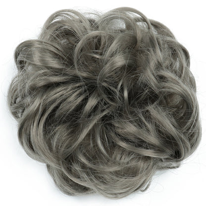 Fluffy Natural Hair Bag Long Beard Bun Artificial Hair Bun