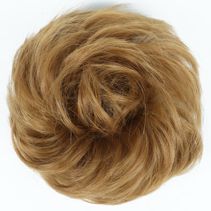 Fluffy Natural Hair Bag Long Beard Bun Artificial Hair Bun