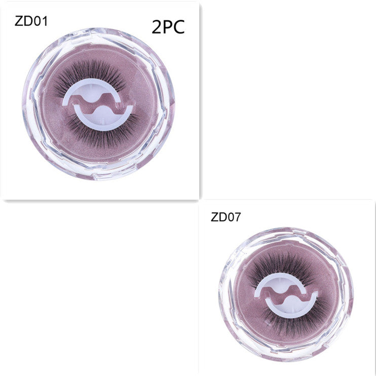 Selbstklebende, wiederverwendbare, klebstofffreie Wimpern mit natürlichem Schwung