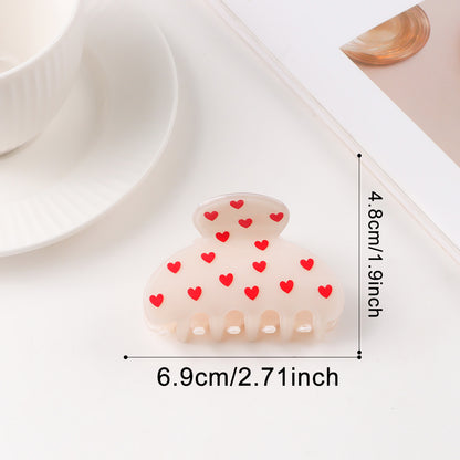 Herzförmiger, vielseitiger Haarclip mit Hai-Motiv zum Valentinstag