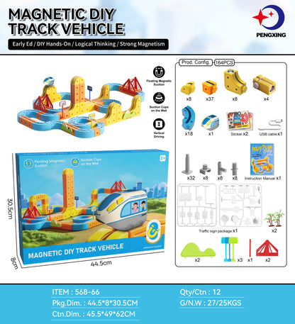 Childrens Electric Magnetic Levitation Track Building Toy