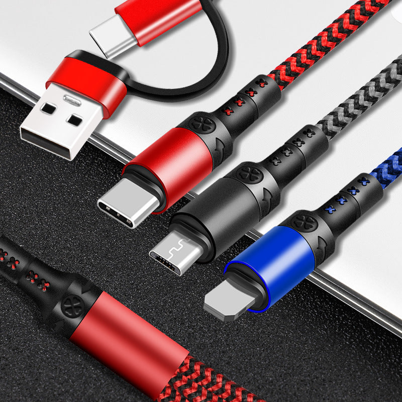 Schnelllade-Fünf-in-Eins-Datenkabel, eins für drei Ladekabel