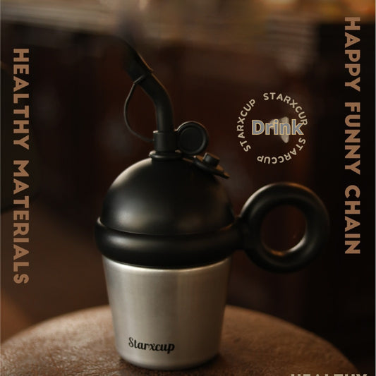 Stainless Steel Portable Large Capacity Desktop Insulated Straw Cup