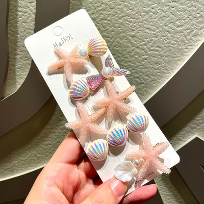 Children's Creative Starfish Shell Hairpin