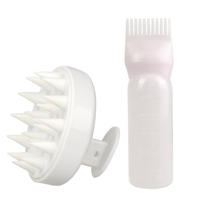 Hair Tools Shampoo Brush Shampoo Bottle Head Cleaning Massage Hair Care Set