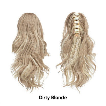 Birnenförmiger Haarknoten, hoher Pferdeschwanz aus Kunstfasern