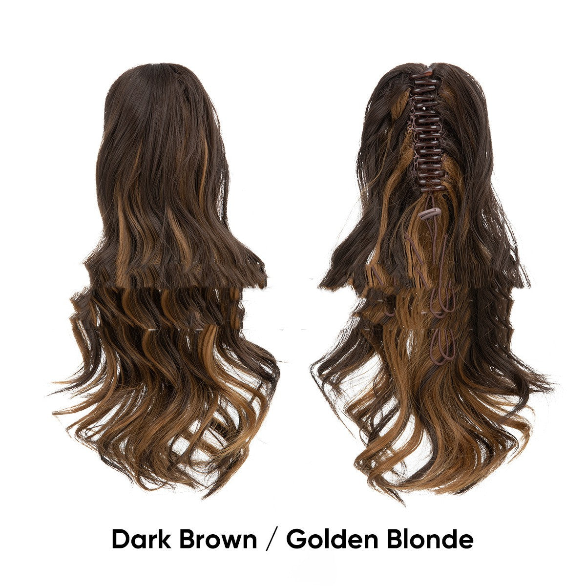 Birnenförmiger Haarknoten, hoher Pferdeschwanz aus Kunstfasern