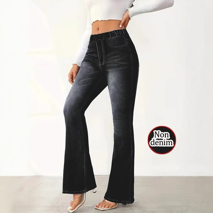 Denim Printing Hip-lift And Belly Shaping Waist Fitness Leggings