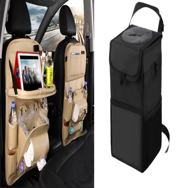 Auto-Aufbewahrungstasche aus PU-Leder, multifunktionale Sitzlehnenablage, wasserdichte Auto-Organizer-Tasche, Auto-Innenausstattung