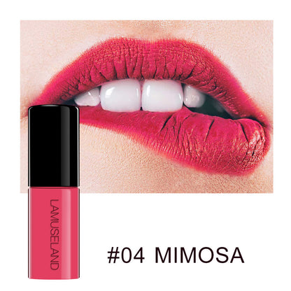 12 Farben, haltbar, wasserfest, antihaftbeschichtet, Lippenstiftprobe, matt, Lip Glaze