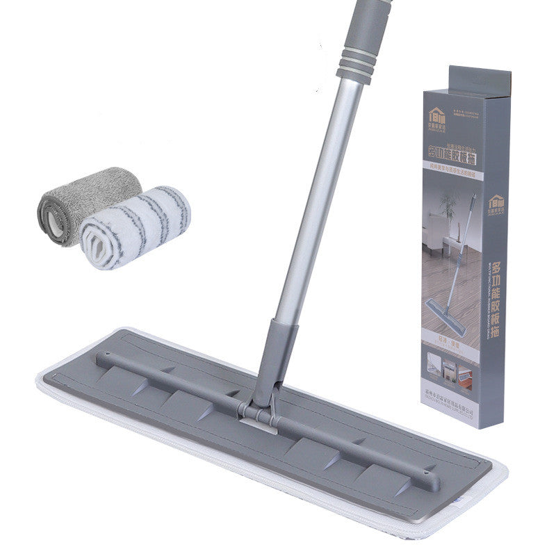 Magischer Silikon-Wischmopp, flacher Wischmopp zum Auswringen, freihändiges Waschen, Mikrofaser-Wischmopp für Zuhause, Küche, Haushalt, Bodenreinigung, Wischmopp-Pads