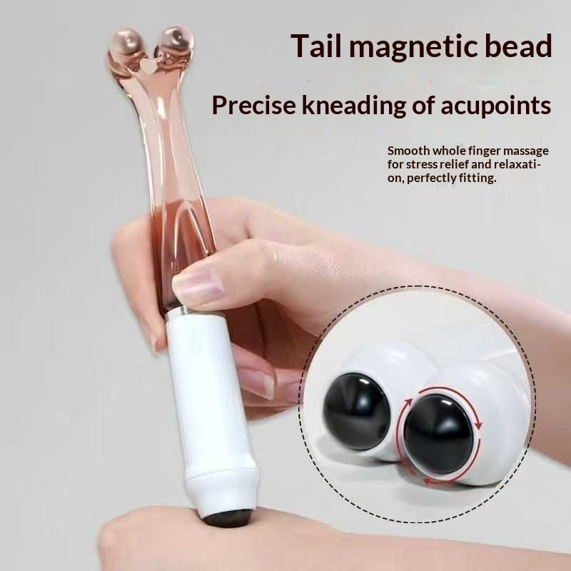 Fingermassagegerät mit magnetischer Kugelgelenkrolle aus Stahl