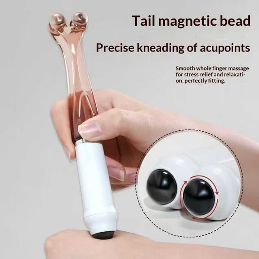 Fingermassagegerät mit magnetischer Kugelgelenkrolle aus Stahl