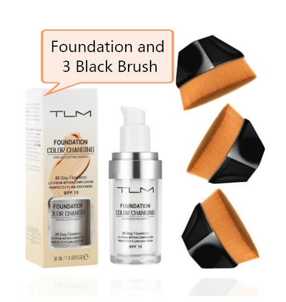 Temperaturbeständige flüssige Foundation, Concealer, tragbar, natürliche Farbnuance, Make-up-Foundation, BB-Concealer