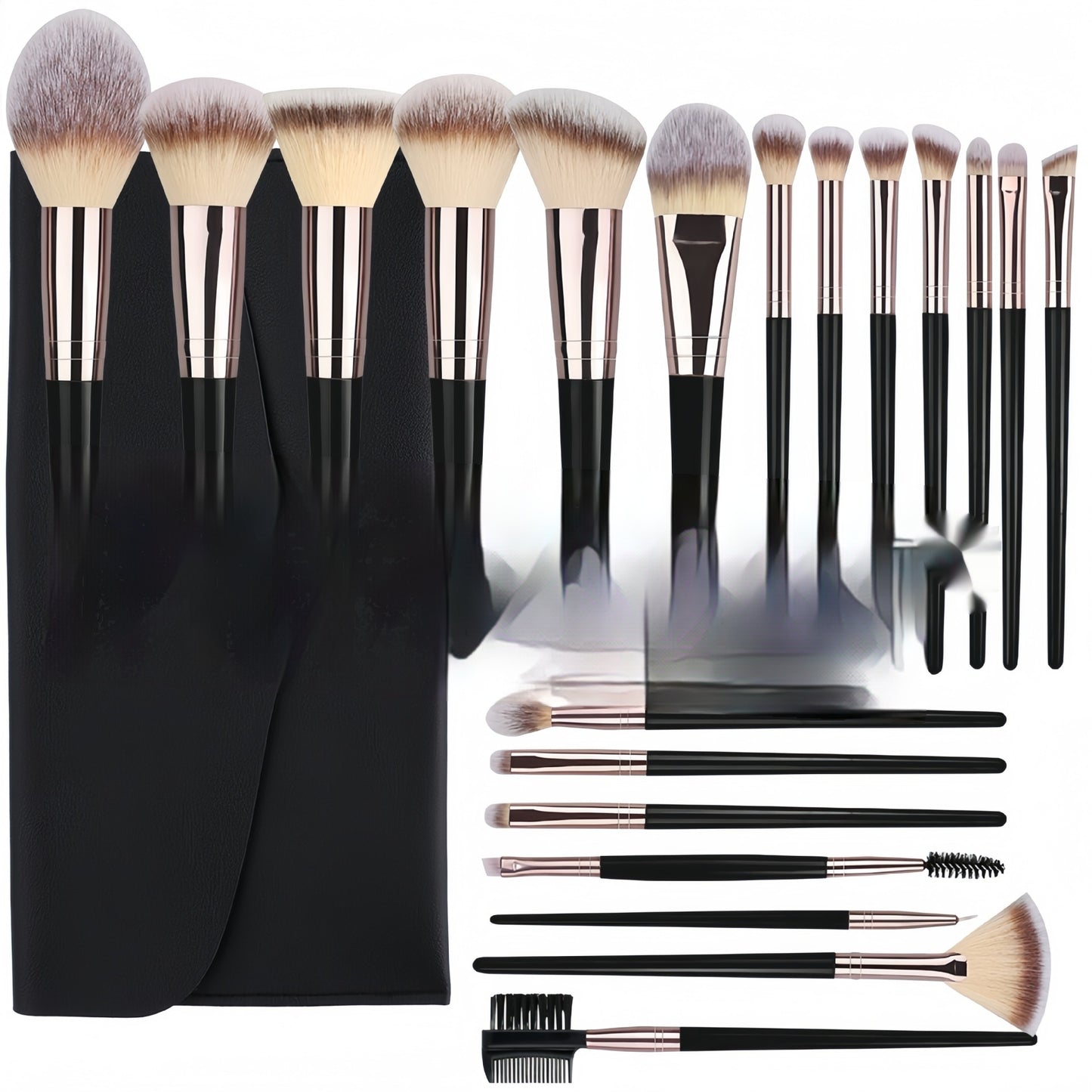 Black Makeup Brush Suit Foundation Eyeshadow Highlight
