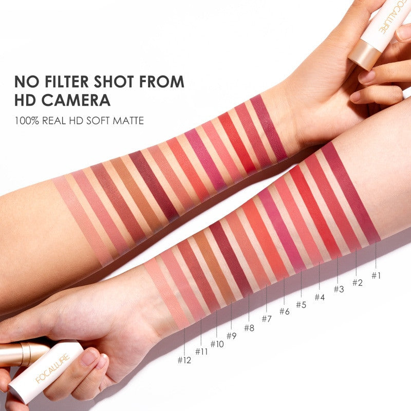 FOCALLURE Puder fühlt sich matt an, Lippenstift, feuchtigkeitsspendend, feuchtigkeitsspendend und langanhaltender Lippenstift.