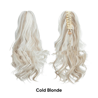 Birnenförmiger Haarknoten, hoher Pferdeschwanz aus Kunstfasern