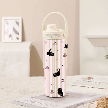 Ceramic Inner Liner Insulated Large Capacity Hand-held Straw Cup